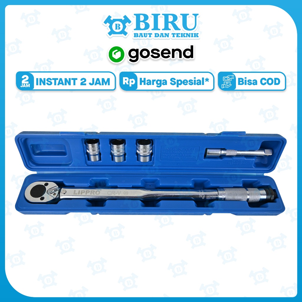 LIPPRO KUNCI TORSI TORQUE WRENCH GAGANG KUNCI TORSI LIPPRO 28 - 210 NM