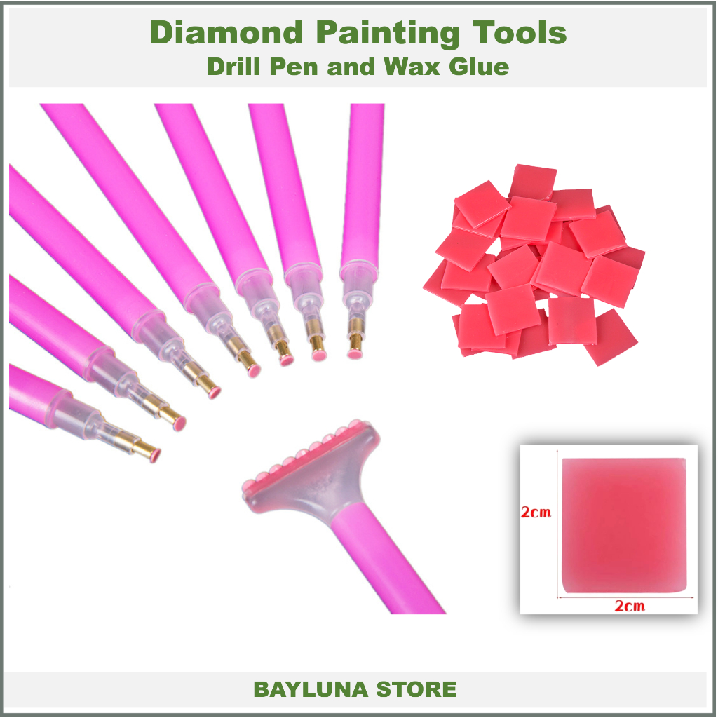 

BYL Diamond Painting Tools, Drill Pen and Wax Glue, Diamond Painting Kit Untuk Membantu Menempelkan beberapa diamond