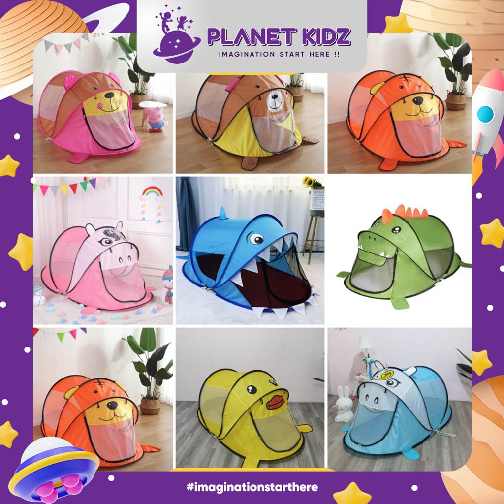 PLANETKIDZ FK228 Tenda Anak Karakter Tenda Camping Anak Lipat Mainan Tenda Anak Rumah Tenda Anak Mur