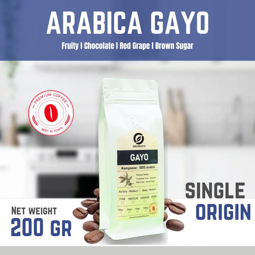 

AROMAYA Kopi Arabika Gayo Arabica Coffee 200 gram