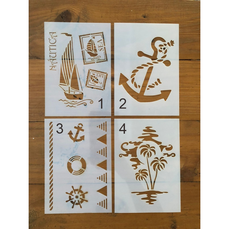 

Aneka Stencil Limited Stock Beach Nautical Marine