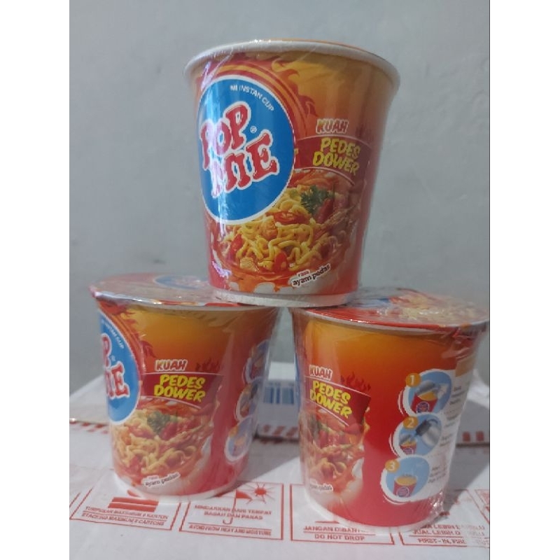 

Indomie Pop Mie Jumbo rasa Pedes Dower 3 Pcs