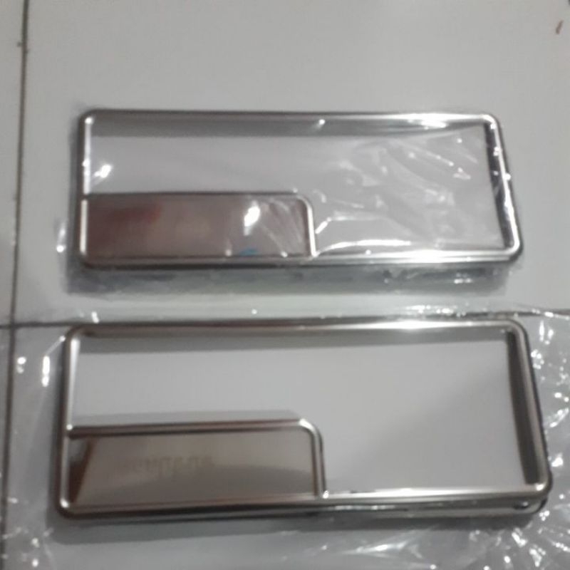 Cover Plat Nomor Motor / Bingkai Plat Nomor Motor Warna Silver Bahan Besi