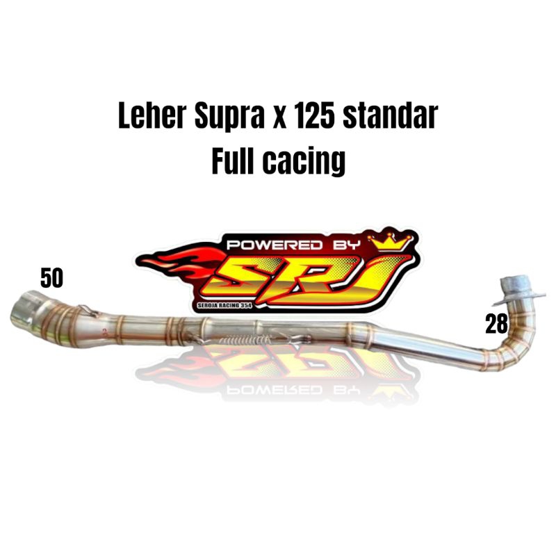 (1kg 2pcs) Leher Knalpot racing bebek full cacing inlet 50 mm blade karisma supra x 125 revo fit fi 