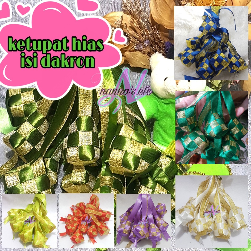 

Ketupat Hias | Ketupat Pita | Dekorasi Lebaran | Hiasan Hampers | 20pcs