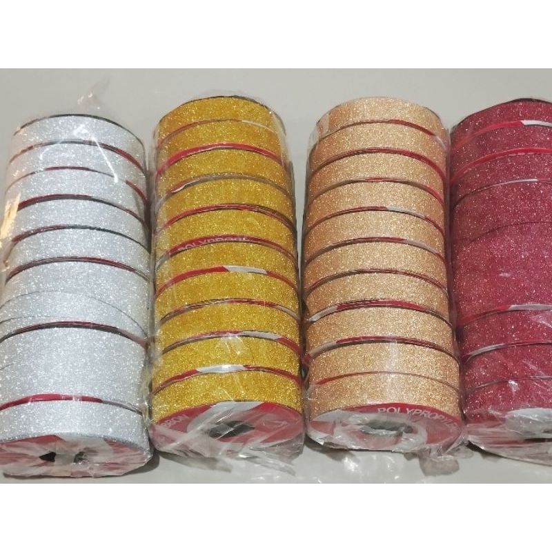 

Pita kado glitter lebar 3/4 inch atau 1,9cm