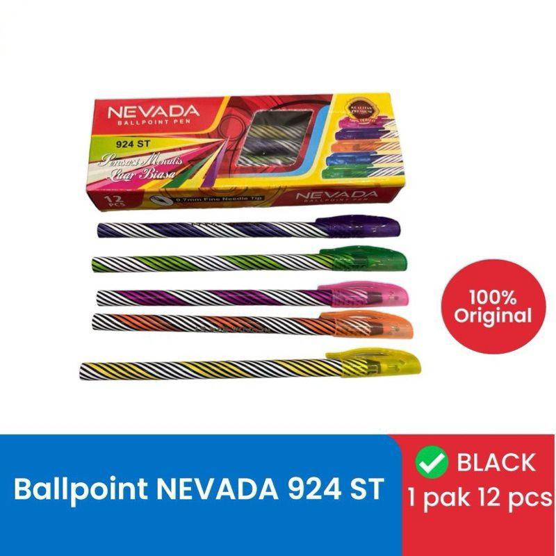 

(1Lusin) NEVADA Ballpoint / Pulpen / Bolpen murah Lilin Ulir