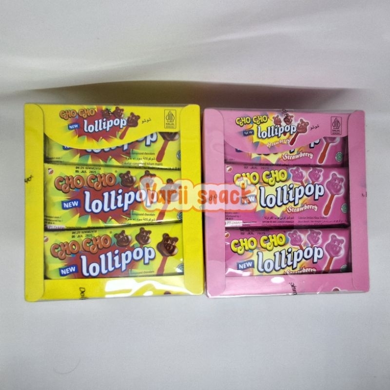 

Cho Cho Lollipop Rasa Coklat / Strowberry 1 Box 24 pcs