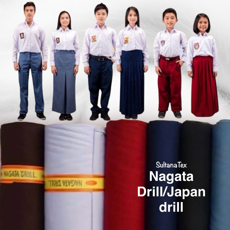 Kain Nagata Drill Original | Halus, Tebal, Anti Kusut | seragam sekolah, kerja, kantor