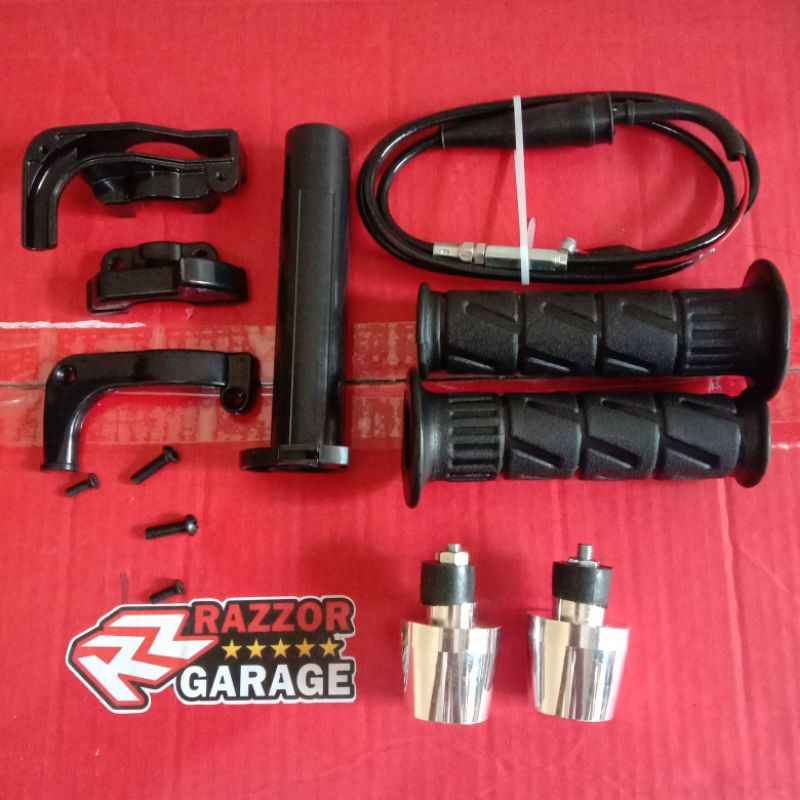 paketan gas spontan yz smash shogun satria fu handgrip kaze + jalu stang