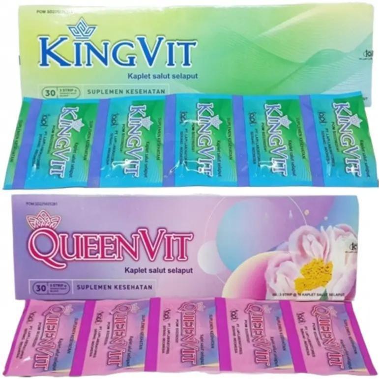 Kingvit Queenvit - Vitamin Promil Pria & Wanita - Multivitamin Kesuburan