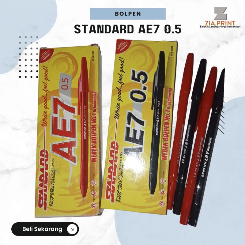 

Pulpen standart AE7 74 Gram perpack 20.600 perbiji 2000