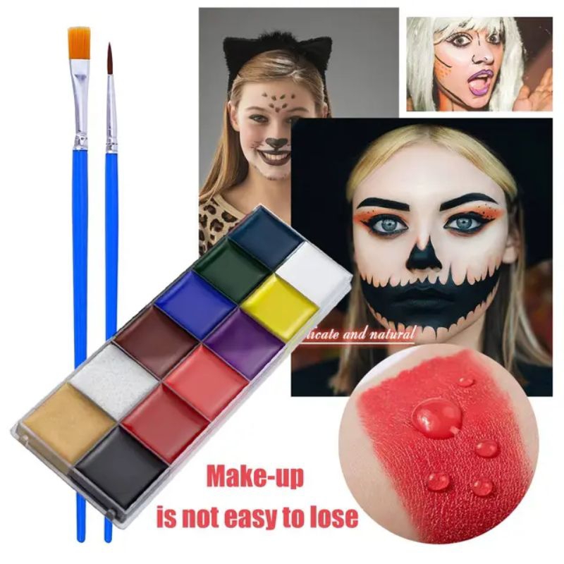 

Termurah 12 Warna Body Face Painting Cat Wajah Painting Wajah Body Painting Palette Halloween
