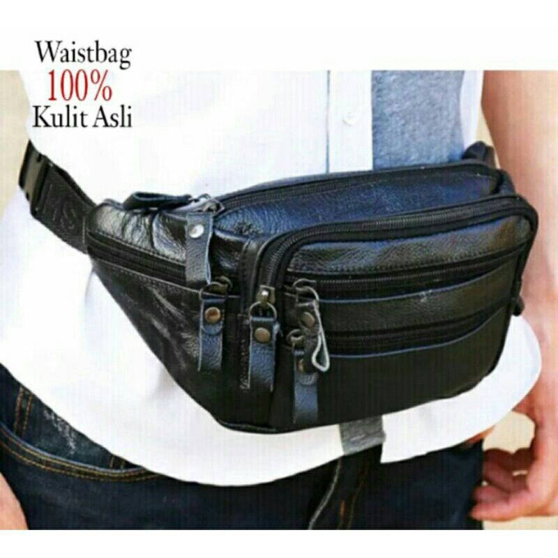 MELTEG Official Shop.KODE 0007H. TAS WAISTBAG KULIT ASLI IMPORT. TAS PINGGANG KULIT ASLI. PINGGANG K