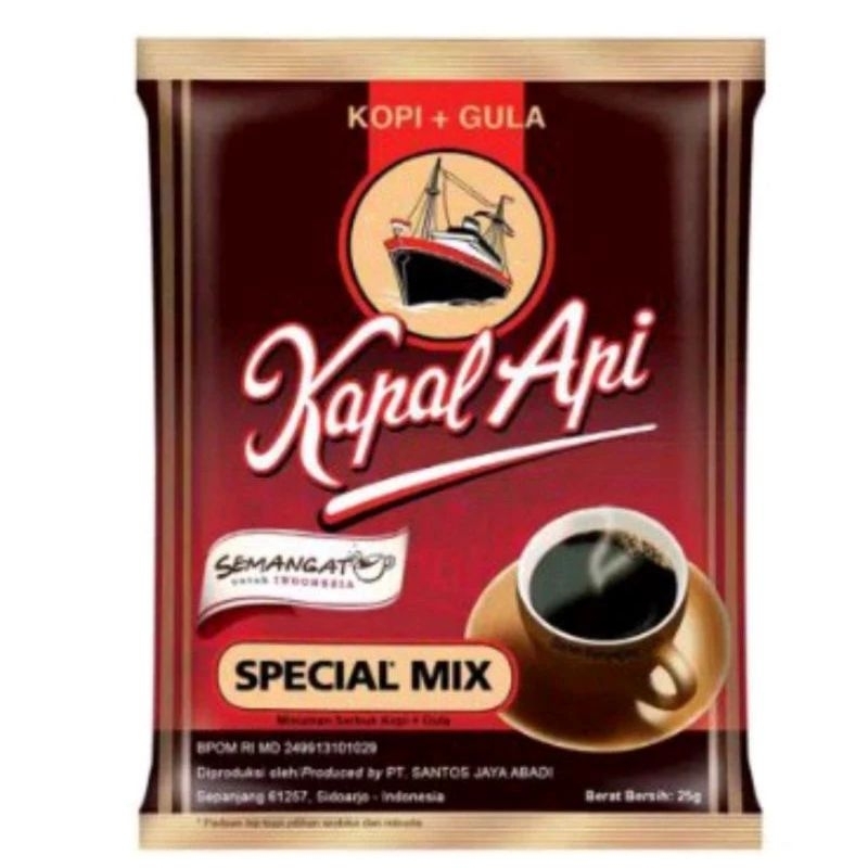

Kopi Kapal Api Special Mix 25gr 10 pcs/1 Renceng