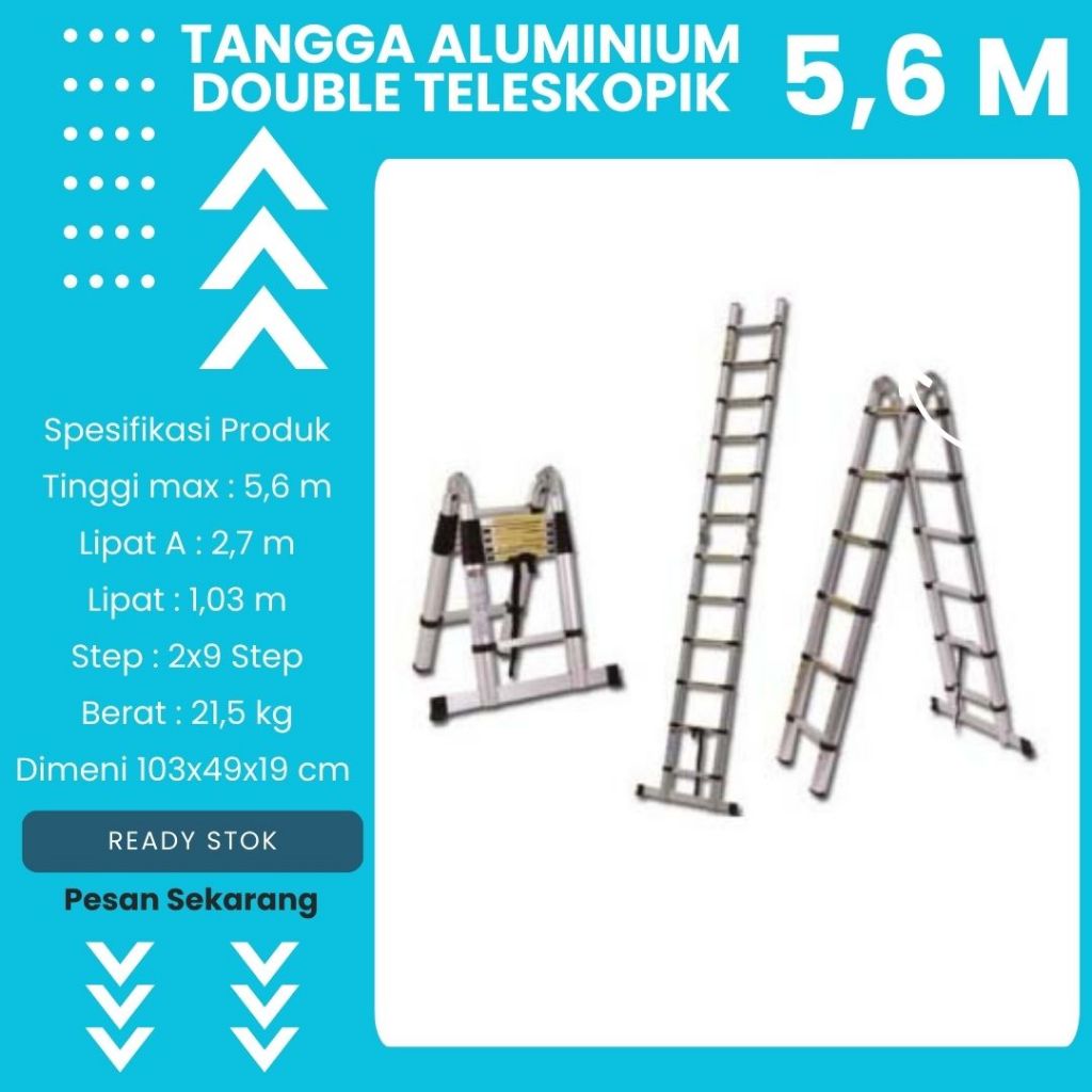 Tangga Double Teleskopik 5,6 m Dalton
