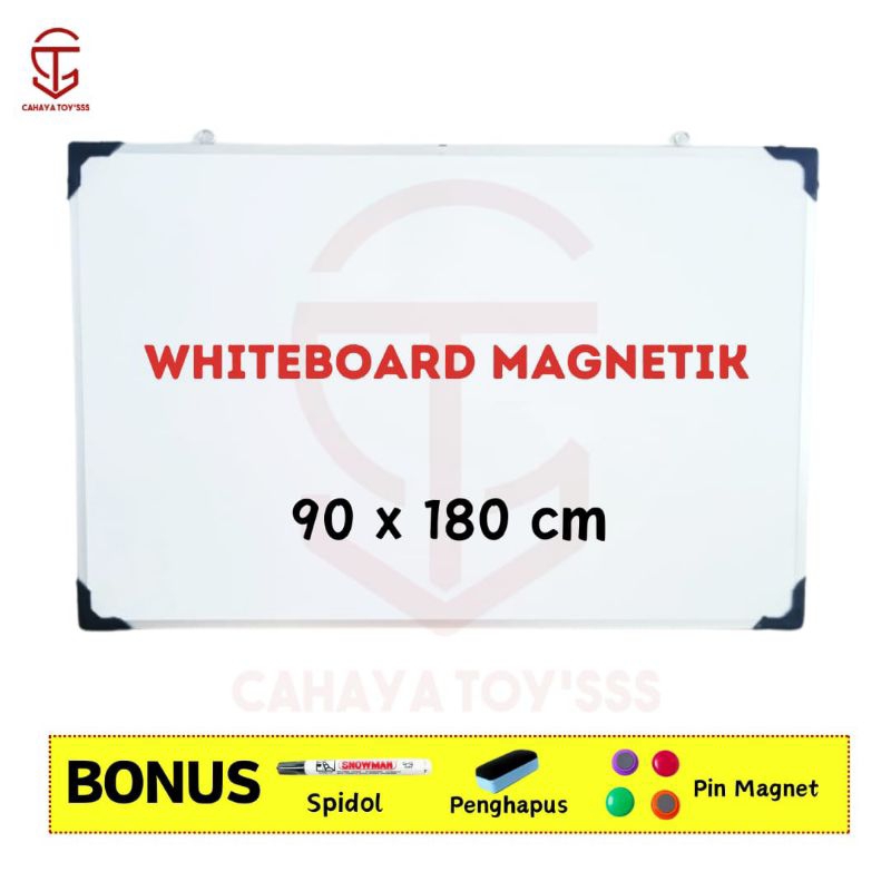 

Papan Tulis Whiteboard Magnetik 90 × 180 cm