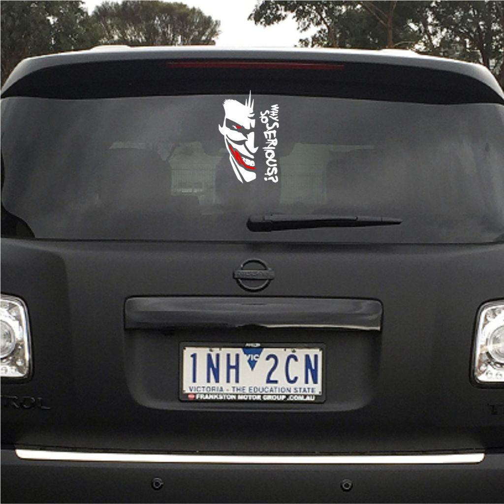 cutting sticker mobil joker stiker kaca mobil joker keren