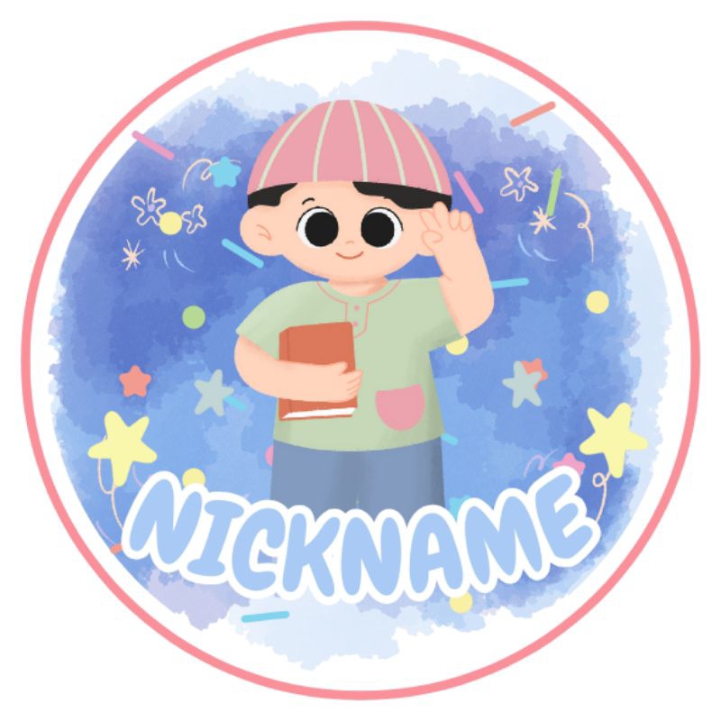 

Stiker Nama Lingkaran