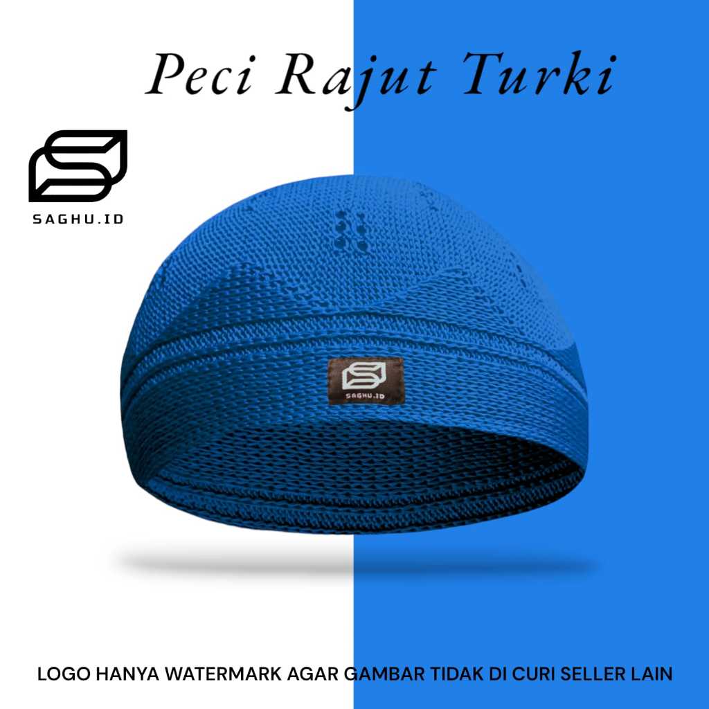 Peci Rajut Turki Navi Series Kopiah Songkok dewasa Saghu.id
