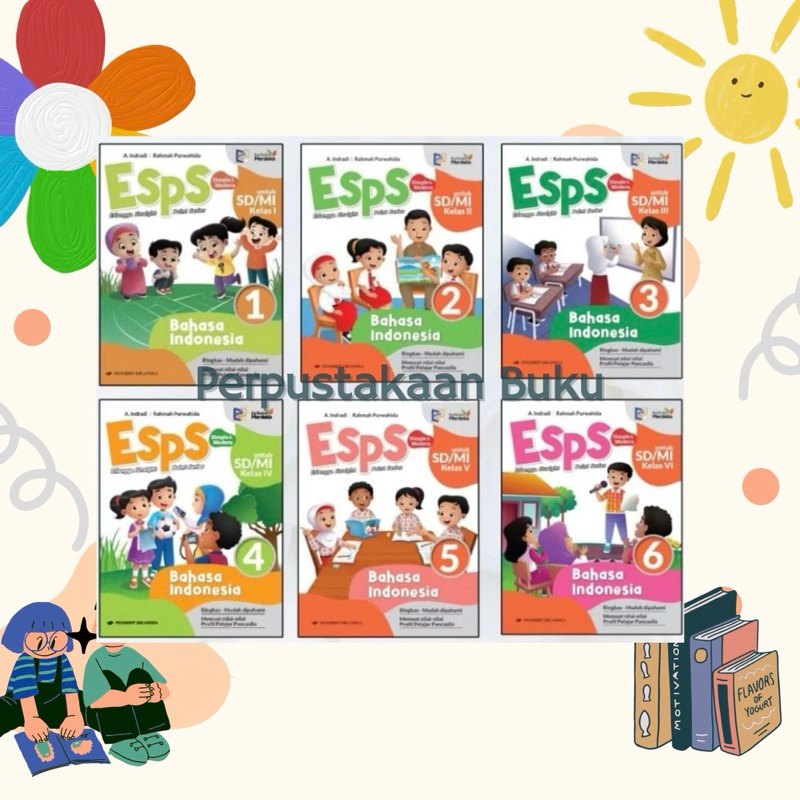 

BUKU ESPS BAHASA INDONESIA SD / MI KELAS 1 2 3 4 5 6 - PENERBIT ERLANGGA KURIKULUM MERDEKA