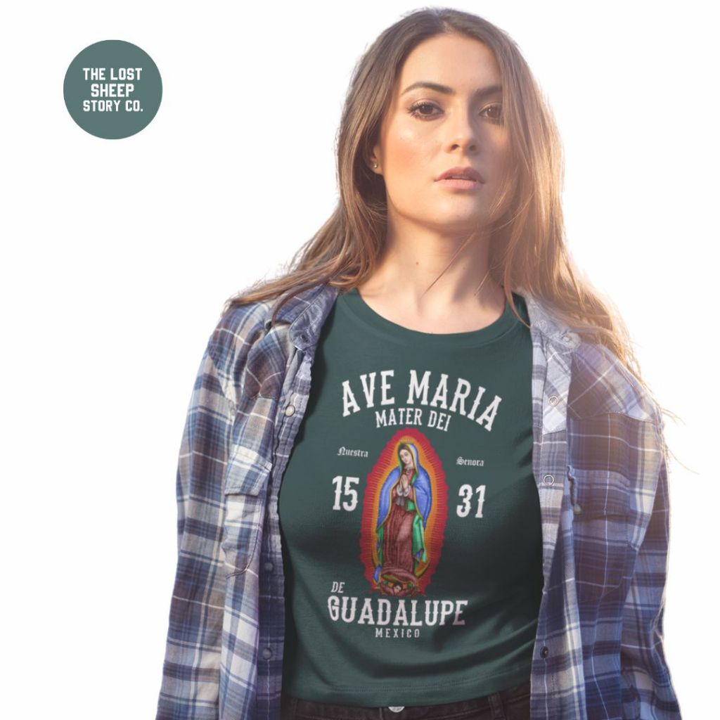 Kaos Rohani Kristen Bunda Maria Ave Maria