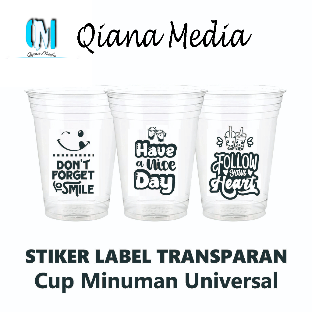 

STIKER CUP TRASPARAN / STIKER CUP / CUP TRASPARAN / STIKER TRASPARAN / STIKER CUP KATA KATA