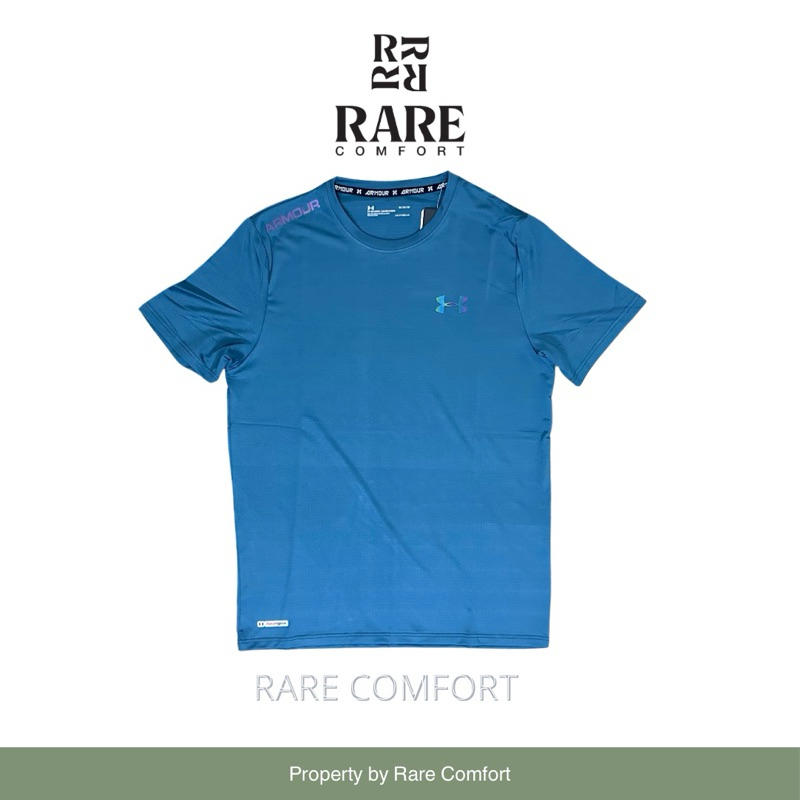 RARE COMFORT - Baju Olahraga Sport Pria Fit Dry Ori Brand UA Warna Tosca