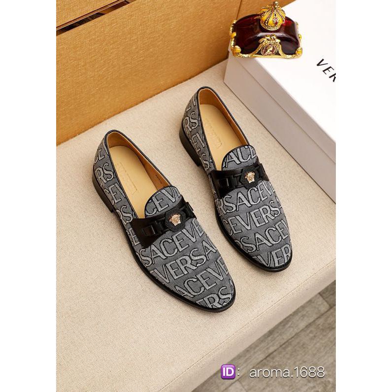 Versace Business Casual Leather Shoes