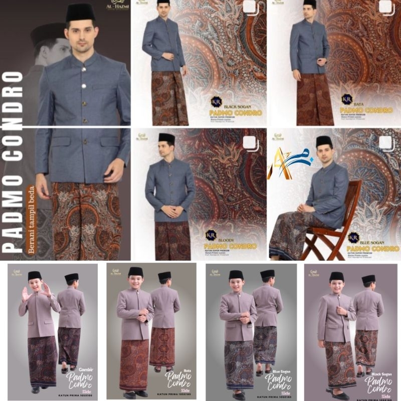 Sarung Couple Alhazmi Sarung Batik / Motif Padmo Condro/ Sarung Katun / Sarung Dewasa/Sarung Anak/ S
