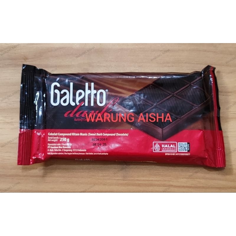 

Galetto Dark Chocolate Compound Coklat Hitam Batangan