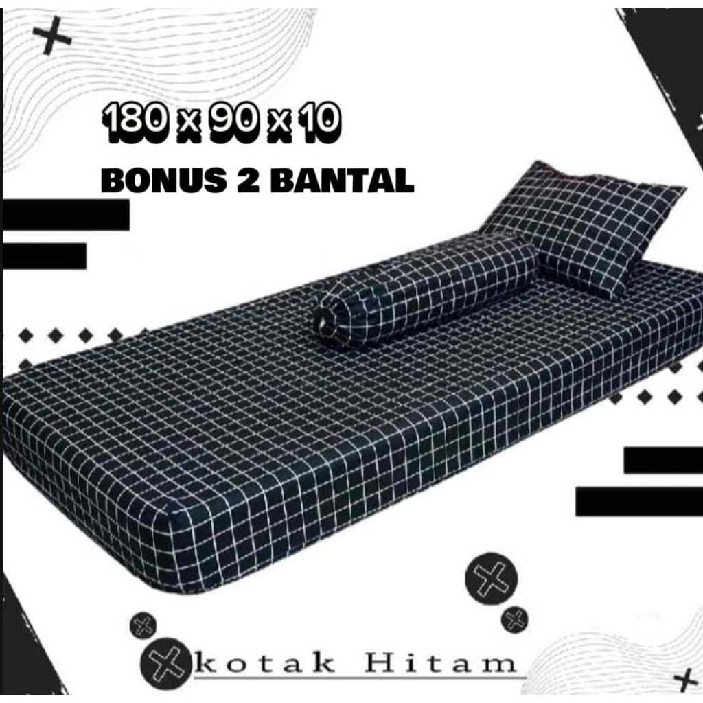 Kasur Lantai Busa Tebal BONUS BANTAL uk 180x90cm untuk single 1 orang dewasa