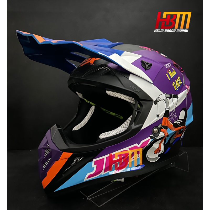 Helm cross Fox 1 X 40 Solid Black Doff JPX Helmet