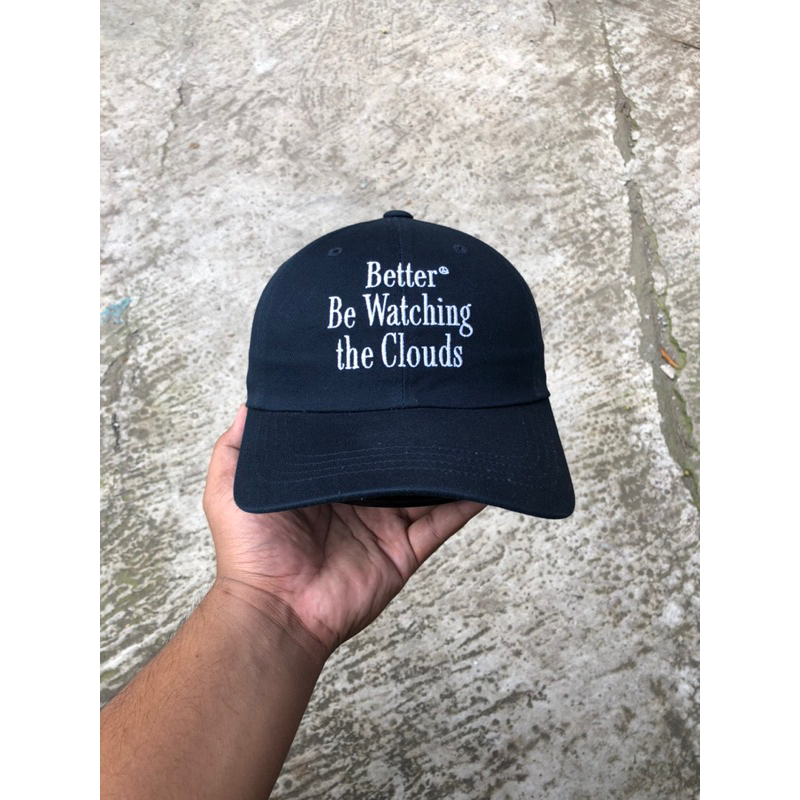 Topi Aeca White “Better Be Watching The Clouds” Baseball Cap - Dark Navy