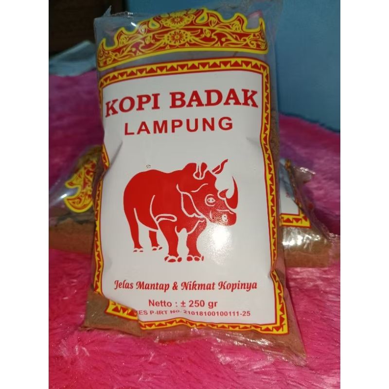 kopi bubuk robusta asli lampung cap badak 250gram