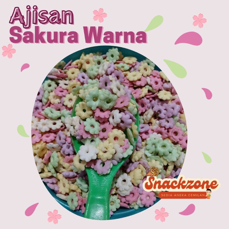 

TERMURAH AJISAN SAKURA WARNA / SNACK BUNGA JADUL / SAKURA WARNA / SNACK MURAH KILOAN