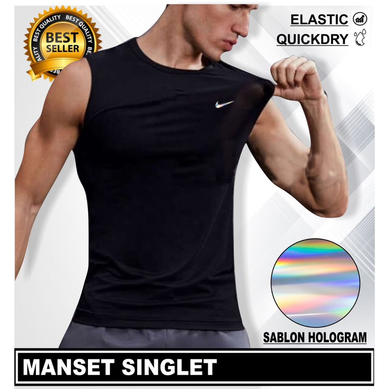 TSJ Manset singlet slimfit running futsal kaos singlet pria sepak bola lari