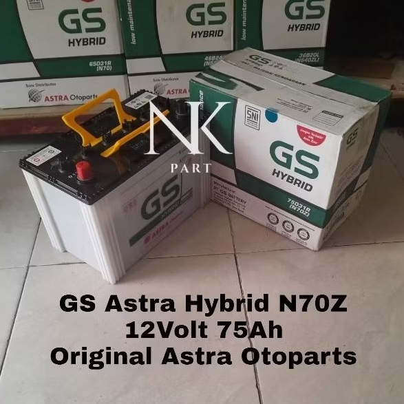 Aki Mobil Isuzu Truk Elf NHR 55, DMax GS Astra Hybrid N70Z 75Ah