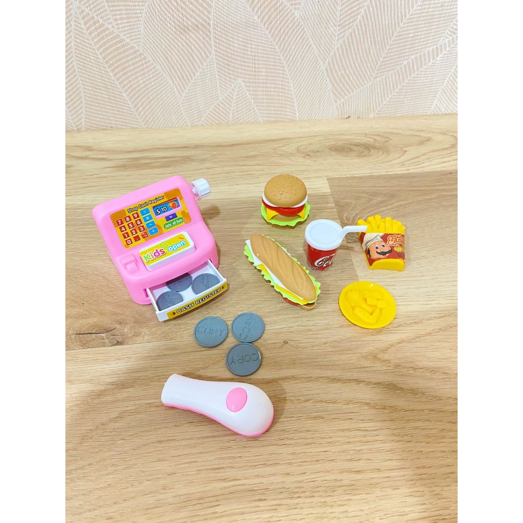 mainan kasir KFC Lk15 casir & kfc / mainan kasir kasiran set lengkap ukuran mini - mainan anak anak