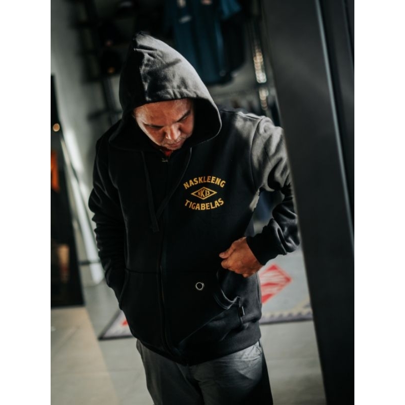 NK13-ZIP HOODIE NK BLACK