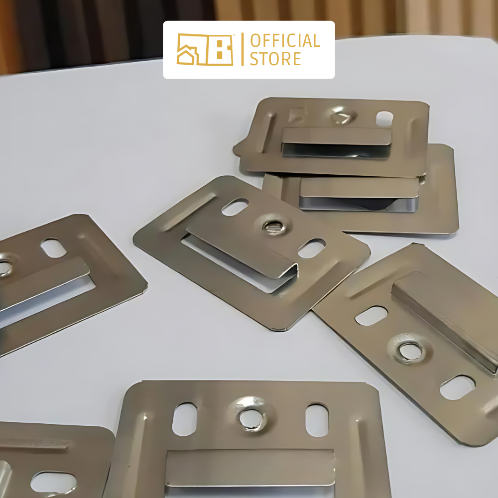 Besi WPC Wallpanel / Braket Panel PVC / Clip Wall Panel Pengait Hiasan Dinding Bolong ID