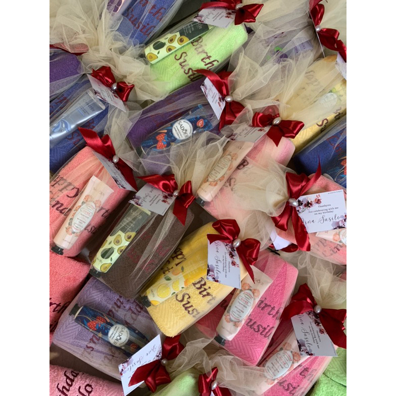 SOUVENIR HANDUK CHALMER COTTON - SOUVENIR HANDUK TASYAKURAN AQIQAH SYUKURAN KHITAN 4 BULANAN KEHAMIL