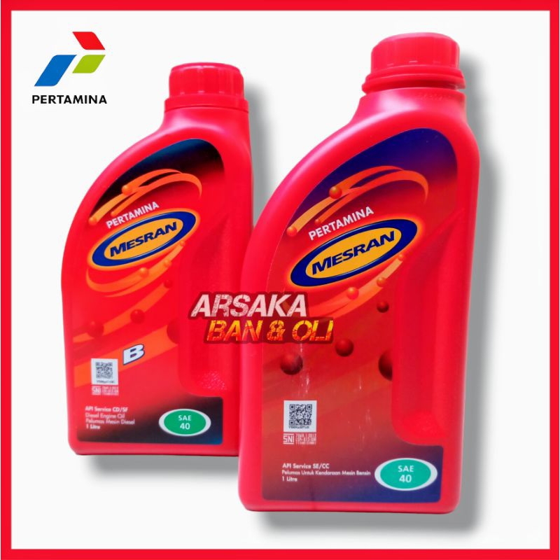 OLI PERTAMINA MESRAN B40 SAE 40 1L oli mesin deisel