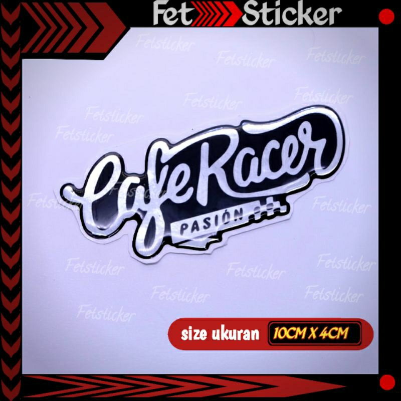 Emblem Motor Costume Cafe Racer /Emblem Timbul Tangki Motor Cafe Racer / Stiker Timbul Motor Costume
