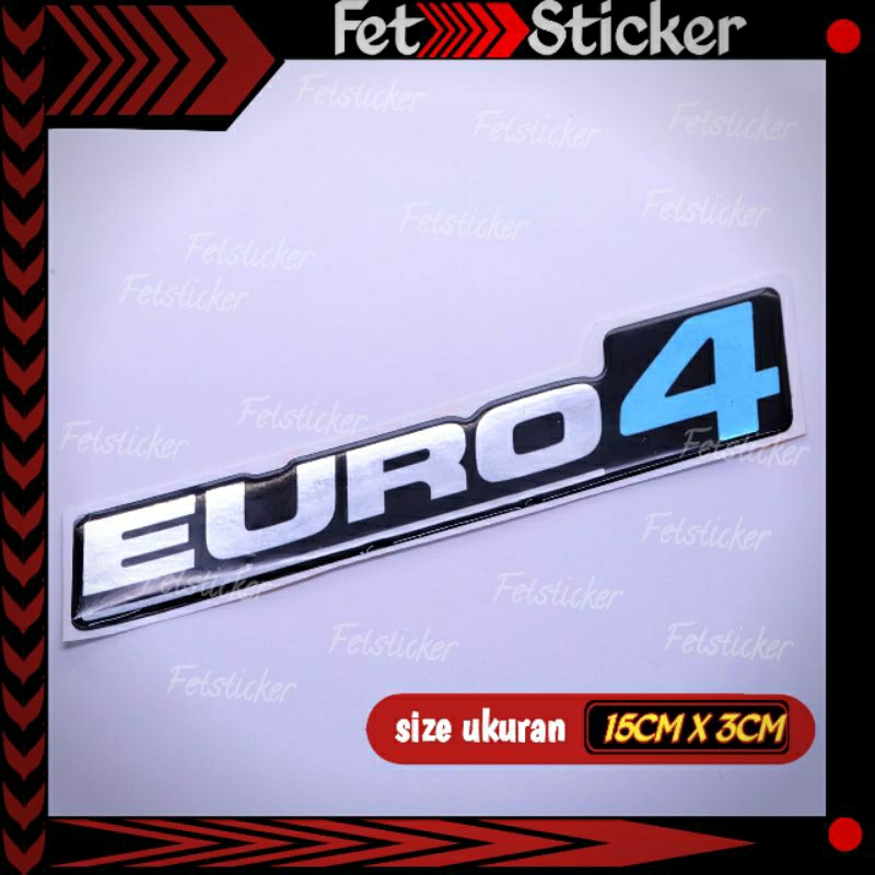 Emblem Logo Euro4 / Stiker Timbul Truk Euro4