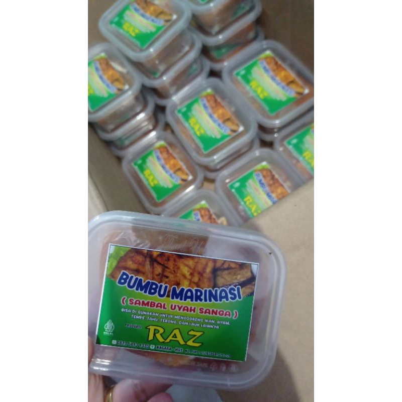 

Bumbu Marinasi (sambal uyah sanga) produksi RAZ