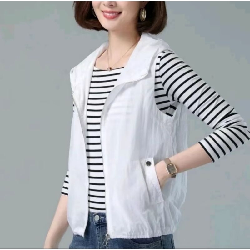 rompi hoodie wanita/rompi harian/rompi santai