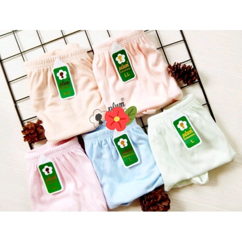 Celana Dalam Wanita Remaja Dewasa CD Plum Karet Neci / Kolor Ban Ukuran M,L,LL