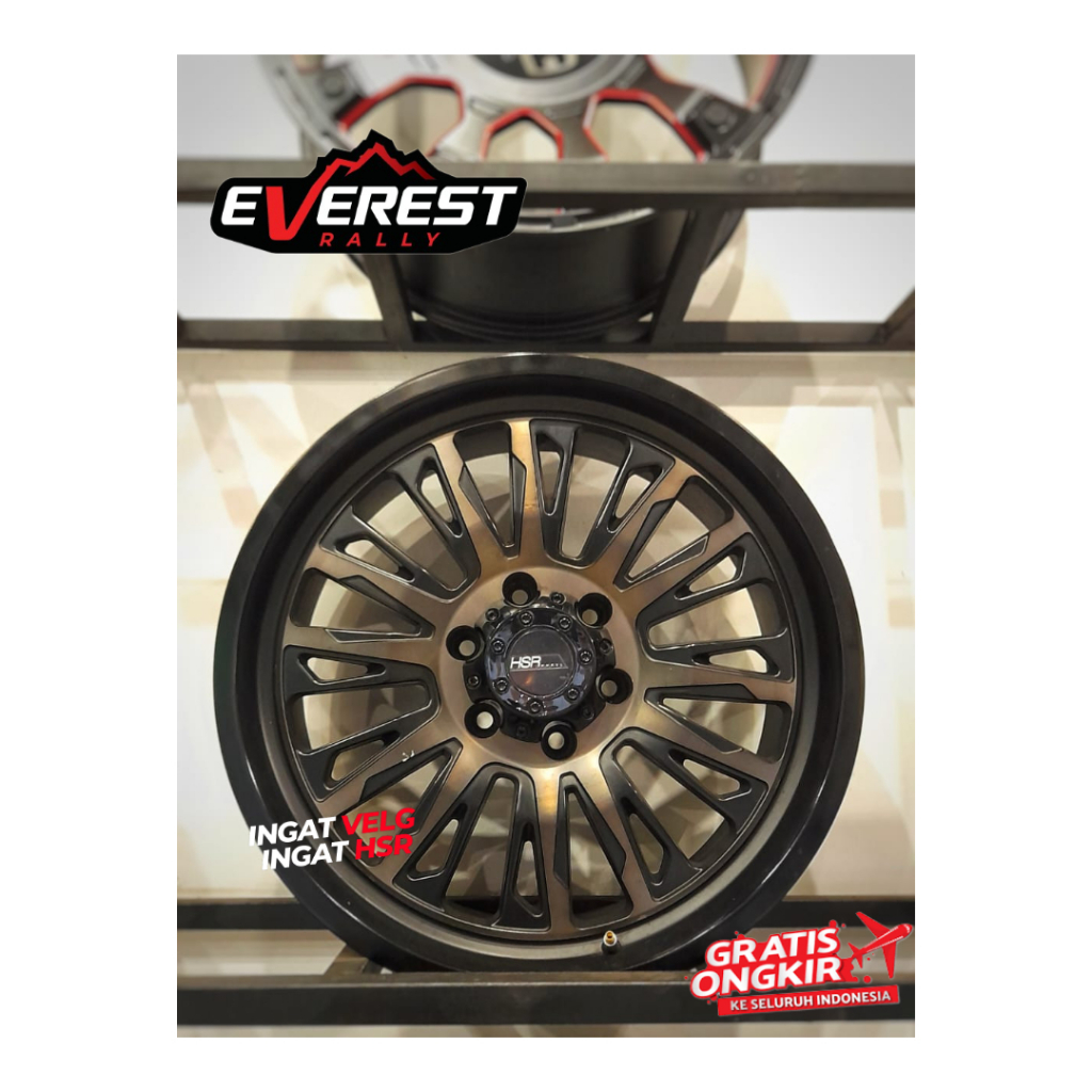 VELG RACING HSR MELAWI RING 20 LEBAR 9 UNTUK MOBIL PAJERO SPORT, BLAZER