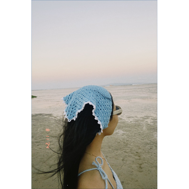 Bandana segitiga rajut / bandana segitiga crochet